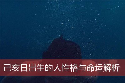​己亥日出生的人命运好不好