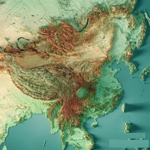 ​中国及世界部分地区地形地貌图