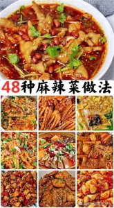 ​48种麻辣口味菜的做法及配料，麻辣家常菜食谱菜单的做法教程大全